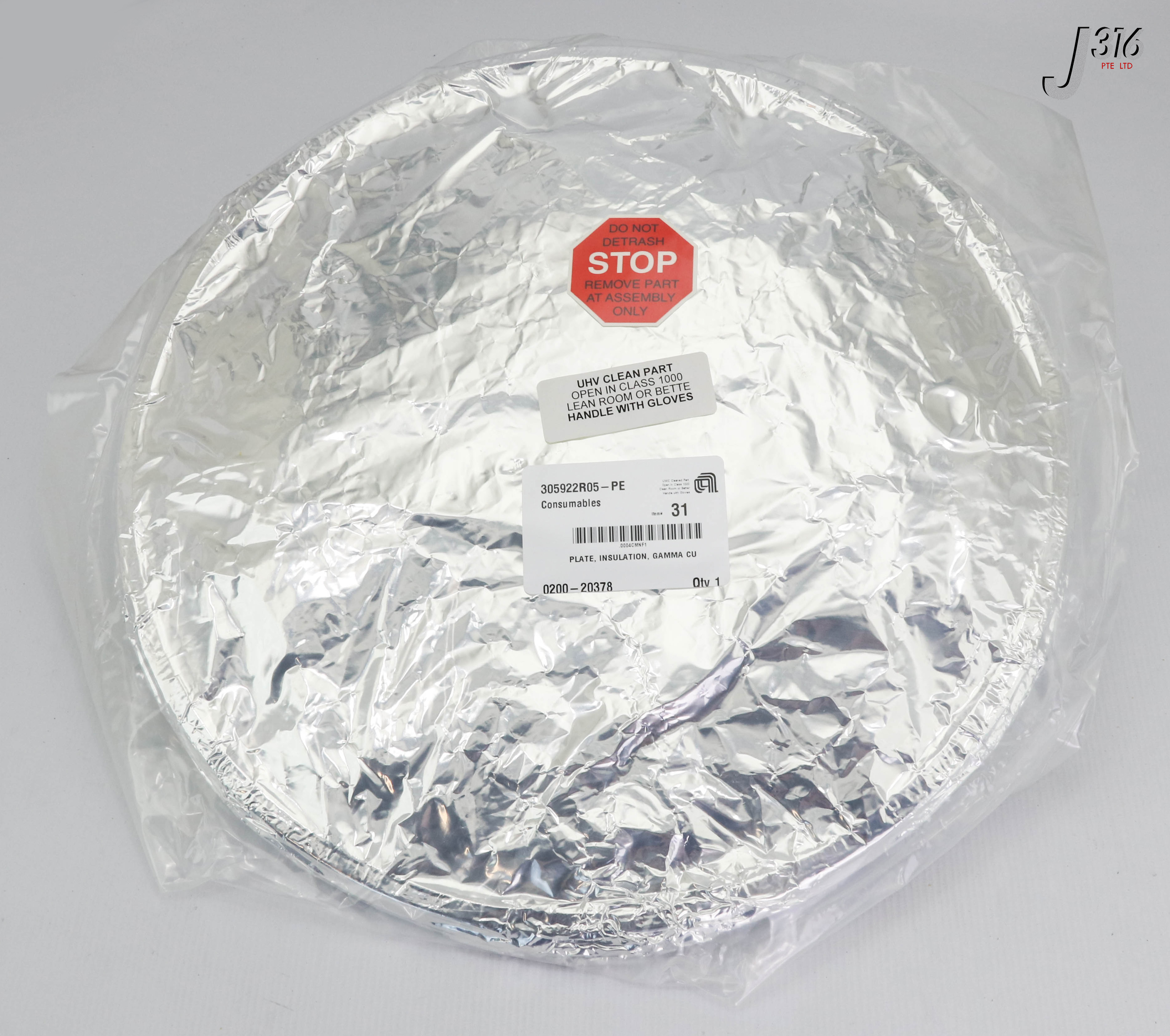 15594 APPLIED MATERIALS PLATE, INSULATION, GAMMA CU (NEW) 0200